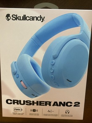 New Skullcandy Crusher ANC 2 Noise Cancelling Wireless Headphones  Blue Sealed
