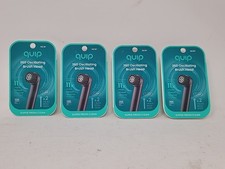 QUIP 360 Oscillating Electric Toothbrush Heads Refill, Black, Soft 8 Total Heads