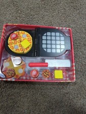 MELISSA DOUG FOOD PLAY   PRESS  SERVE WAFFLE   DISCONTINUED   VERY RARE BOX SET