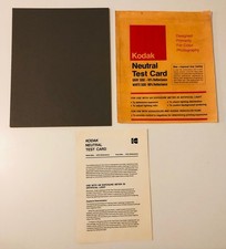 Kodak Grey Card with instructions for Exposure Control d