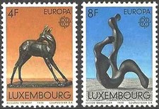 Timbres Europa CEPT Arts Sculptures Luxembourg 832/833 ** - 85194FV