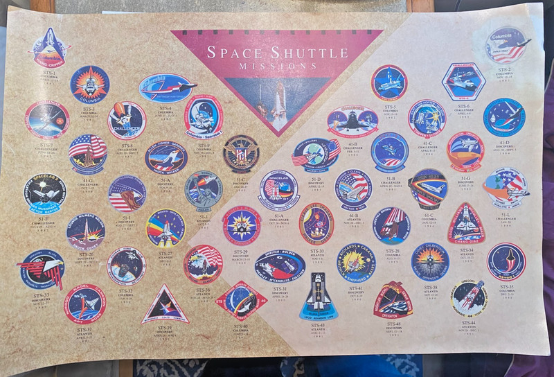 NASA Space Shuttle Missions 17x11 Poster 1981-1991 Columbia to Atlantis