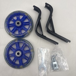 Pair of Bicycle Auxiliary Training Wheel Childrens Bicycle Accessories Blue READ