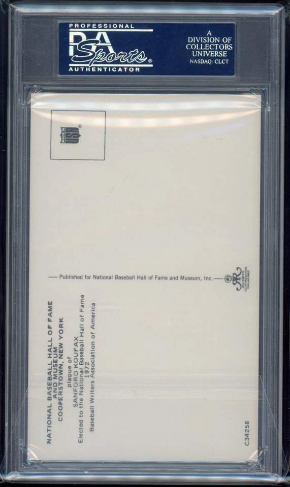 1964 Fecha HOF Placa Amarilla Sandy Koufax Certificado PSA/DNA ¡Auténticos Dodgers! Foto 2 de 2