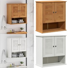 Badezimmerschrank mit Regal Wandmontiert VIGO Massivholz Kiefer Regale DE