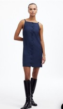 Madewell High-Neck Wool blend Twill Sleeveless Vest Mini Dress, size 0 - EUC