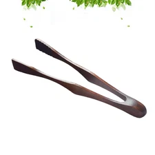 Salad Serving Tongs Spoon Fork Toast Grabber Wood Chopstick Dessert
