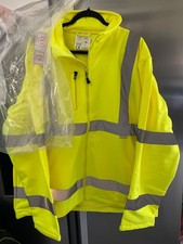 Image of Hi Vis Jacket High Visibility Full Zip Long Sleeve Safety Soft Shell Jacket 3xl