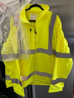 Hi Vis Jacke Warnschutz Full Zip Langarm Sicherheit Softshelljacke 3xl