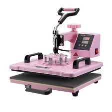 12x15in 8-in-1 Heat Press Machine 360  Swing Digital 6  30oz Tumbler Pink
