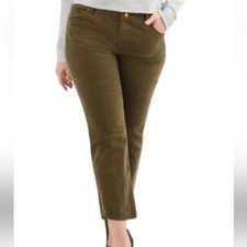 CABI Hi-Low Crop Corduroy Pants in Mushroom (...