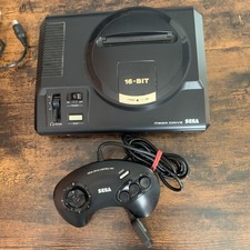 SEGA Mega Drive PAL Console – Tested – Official Controller & Cables – UK