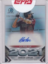 Jordan Lawlar 2021 Bowman Draft Class Of 2021 Rookie Refractor Auto /250 ZA