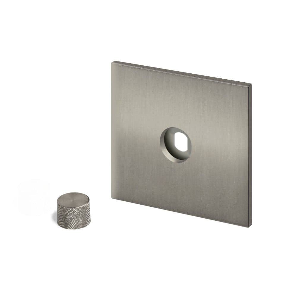 Retrotouch Aura Dimmer Plate 1 Gang with Nickel Knob - Brushed Nickel