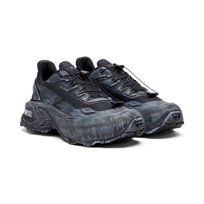 Diesel D-Cage Runner Men's Black Low Top Lace-Up Sneakers Y03444 P8140