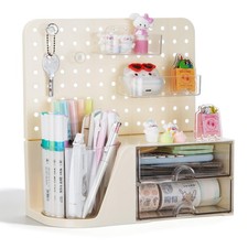 Desk Organizer with Drawer, 360 Rotating Pen Holder for Desk, Pen Organizer ...