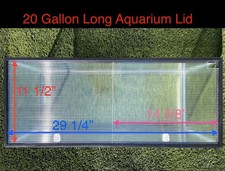 Aquarium Lid 20 Gallon Long Half Cut 2 Handles . Also Fits 29 Gallon Tanks