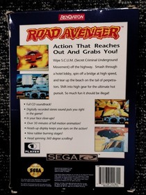Road Avenger (Sega CD, 1992) CIB Complete Box Manual and MINT Disc