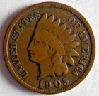 1905 UNITED STATES PENNY - INDIAN HEAD - Great Coin - Lot #M27