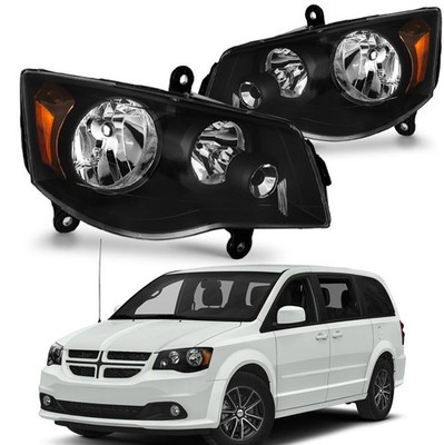 Headlights LH+RH For 2008-2016 Chrysler Town&Country 11-20 Dodge Grand Caravan