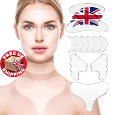 11  Pcs Reusable Silicone Face Patches | Forehead & Neck Skin Smoothing Pads
