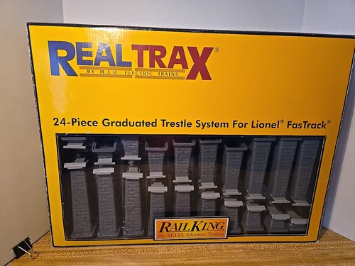Sistema de caballete graduado RealTrax Rail King MTH 24 piezas #40-1113 | Zustand: Used