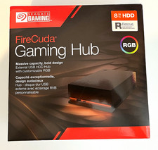 Seagate FireCuda Gaming Hub 8TB USB External HDD w/ RGB Lighting Black/Red