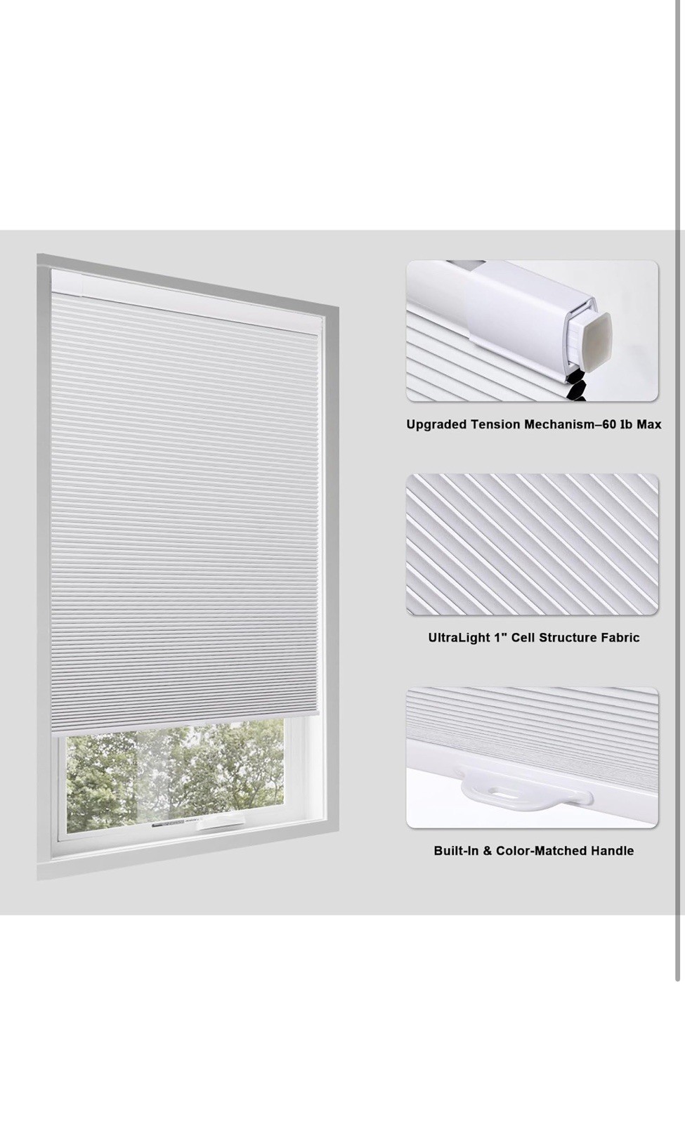 Shades, White,35.5" W x 80" H Lt183*