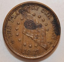 1863 Patriotic Civil War Token  207/409 on The Hot Collector