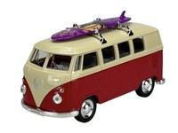 Welly Old Timer 1963 Vw Volkswagen Transporter T1 Bus Rot 1:34 Die Cast Neu