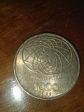 Moneta 1000 lire Roma Capitale Concordia 1870-1970 