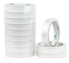 12Rolls Clear Tape Refills for Dispenser, Transparent Gift Wrap Tape 3Inch Core