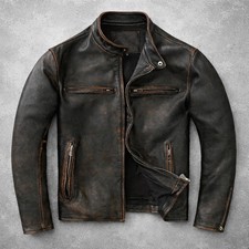 Mens Motorcycle Biker Cafe