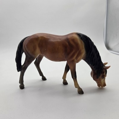 Vintage Breyer Horse #141 Bay Mare Grazing Light Matte Variation Bald Face 1960s