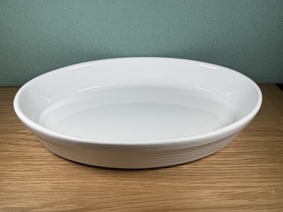 Große ovale weiße Keramik leicht zu reinigen Backen Gratinform 14 x 10 x 2,5 Zoll