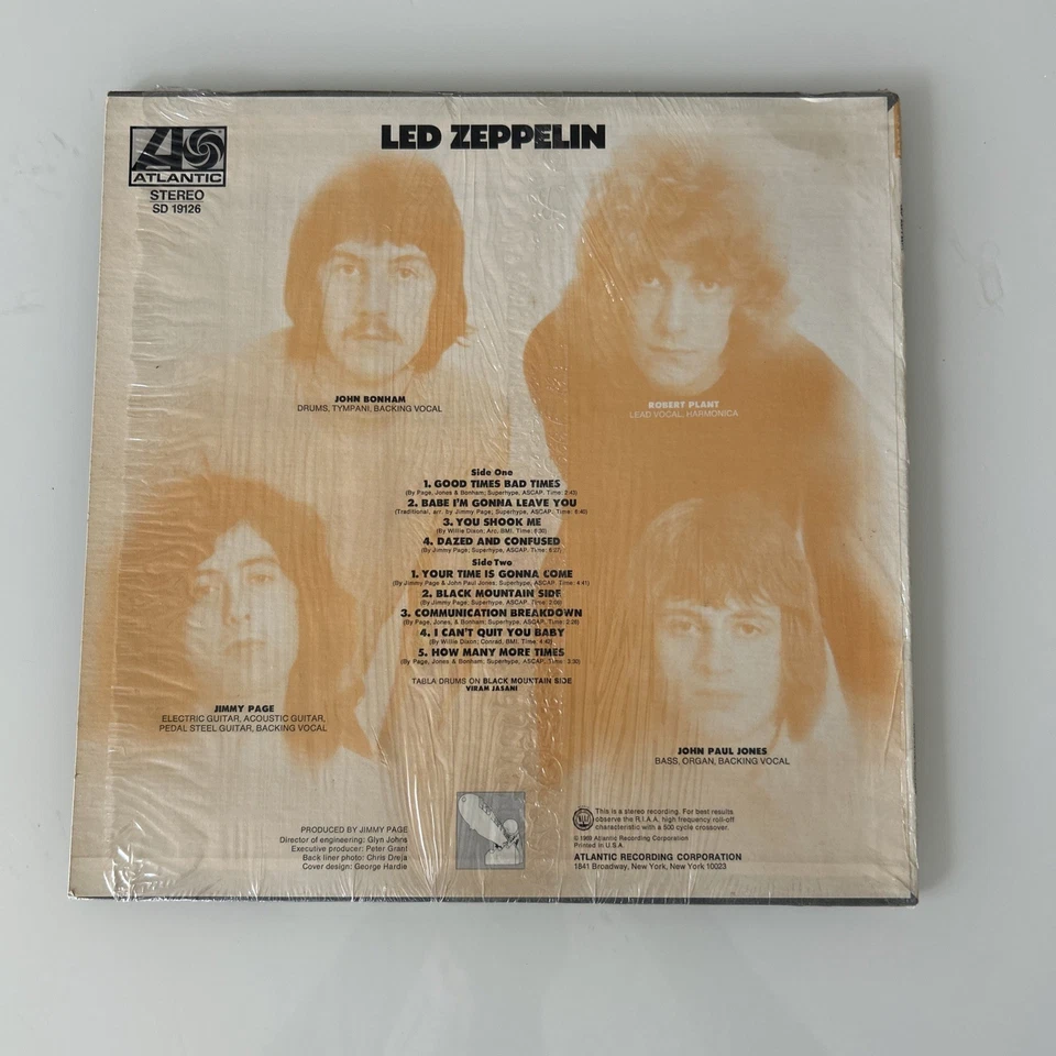 LED ZEPPELIN LP--their 1st-- Atlantic SD19126--U.S.--REISSUE from '77--IN SHRINK - Image 4 of 4