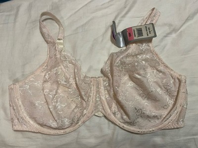PLAYTEX SECRETS FULL FIGURE  Vintage Pearl UNDERWIRE   Bra 44D   4443