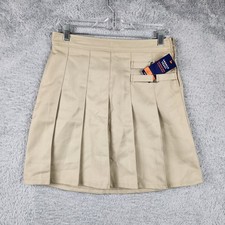 French Toast Skirt Girls 14 Beige Khaki Pleated Uniform School Skort Twill Prep