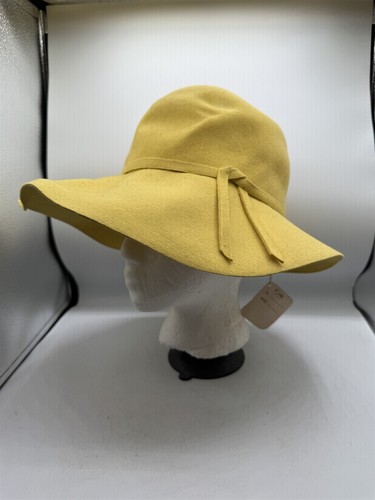 VINTAGE WOMENS EDWARD MANN LS AYNES 100% WOOL FLOPPY WIDE RIM HAT