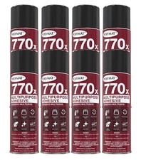 QTY8 Polymat 770X MULTIPURPOSE SPRAY GLUE ADHESIVE TACK BONDS FABRIC TO PLASTIC