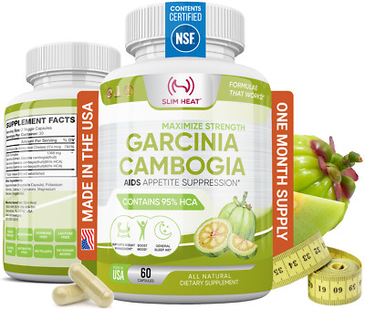100% Pure Garcinia Cambogia Extract with 95% HCA Manage Food Cravings Diet Pills