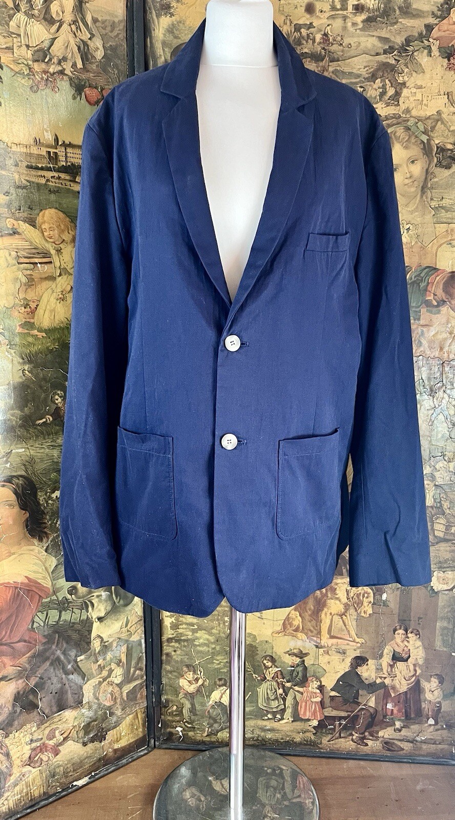 FILA Blazer Bernard Weatherhill Of Saville Row blu navy taglia XL 100% cotone