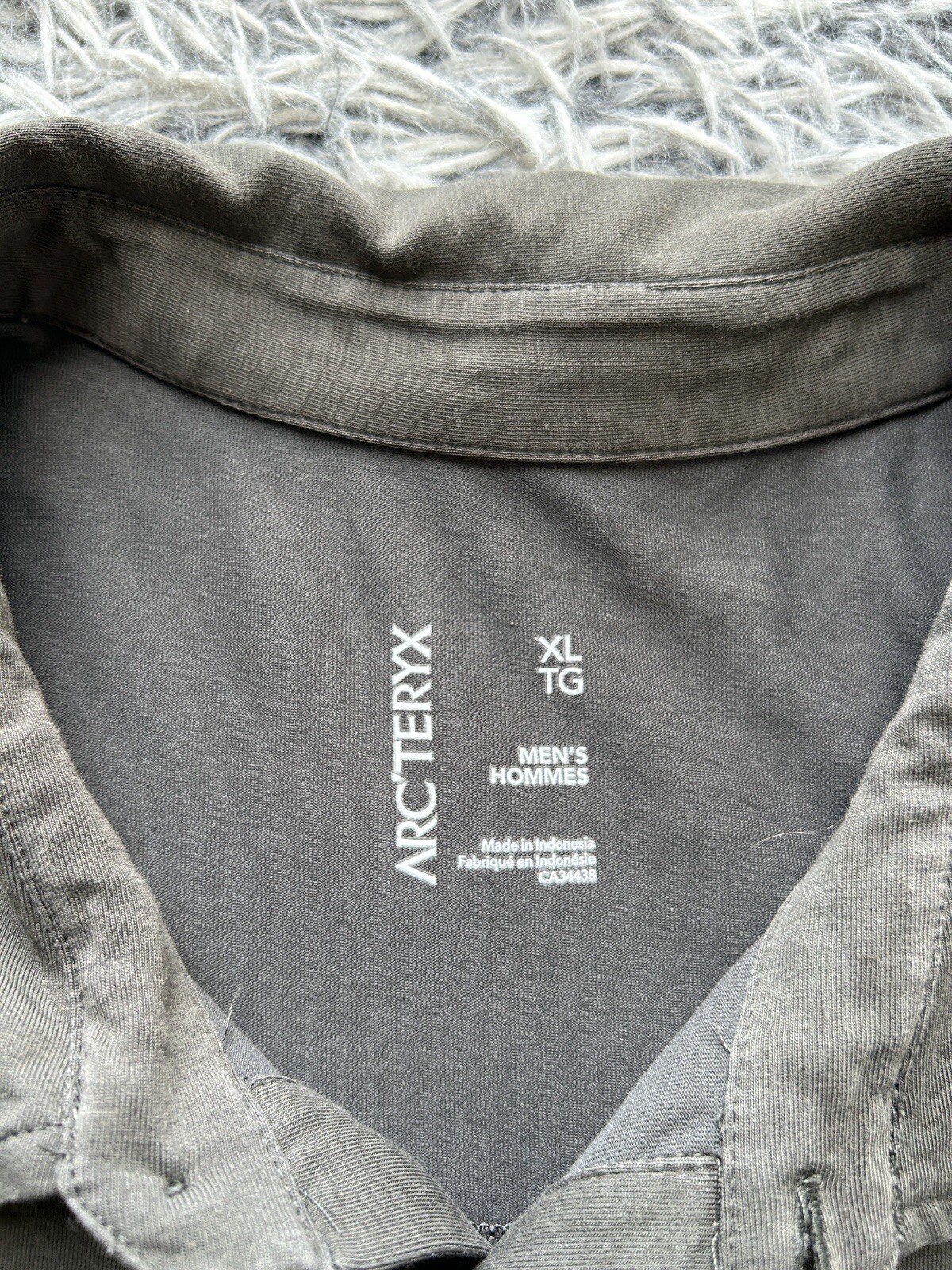 ARC'TERYX Polo Arcteryx Uomo XL Grigio Captive Golf Performance Elasticizzata Outdoor