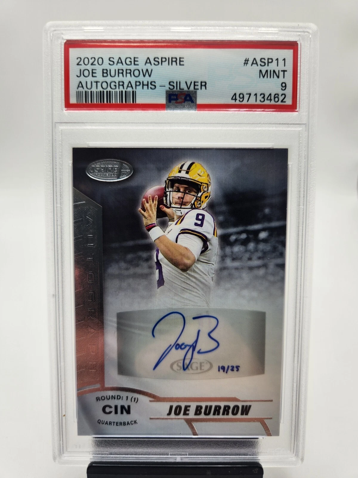 Joe Burrow Sage Aspire Autographs #ASP11 Silver