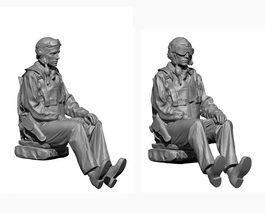 1/32 Legend Production WW2 US Navy Pilot & Rear Gunner Set I (4 Heads) #LF3233 - Image 4 of 4