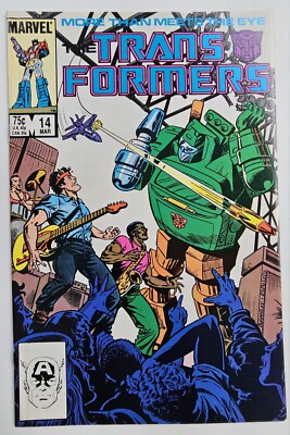 The Transformers #14 -Marvel Comics 1986 1st Grapple,Skids,Smokescreen Appearanc