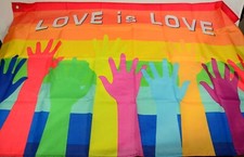 Gay Pride Flag Big Double Sided Double Stitched Love is Love Banner - 3x5 ft