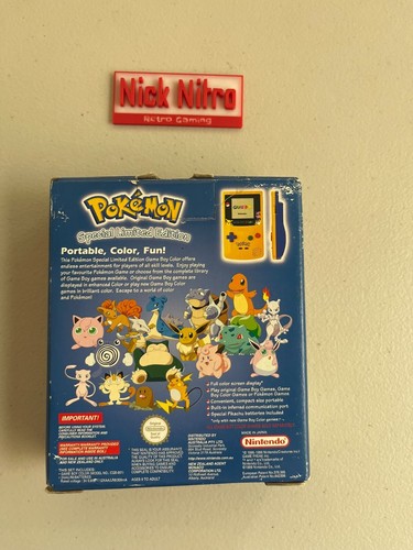 NINTENDO GAMEBOY COLOUR GAME CONSOLE POKEMON PIKACHU EDITION BOXED - Picture 2 of 4