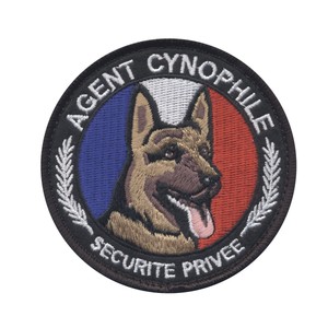 Détails Sur écusson Patch Brodé Agent Cynophile Sécurité Privée Maître Chien Berger Allemand