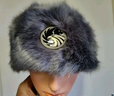 Russian Standard Vodka Ushanka Fur Hat Adjustable Unisex Faux Fur